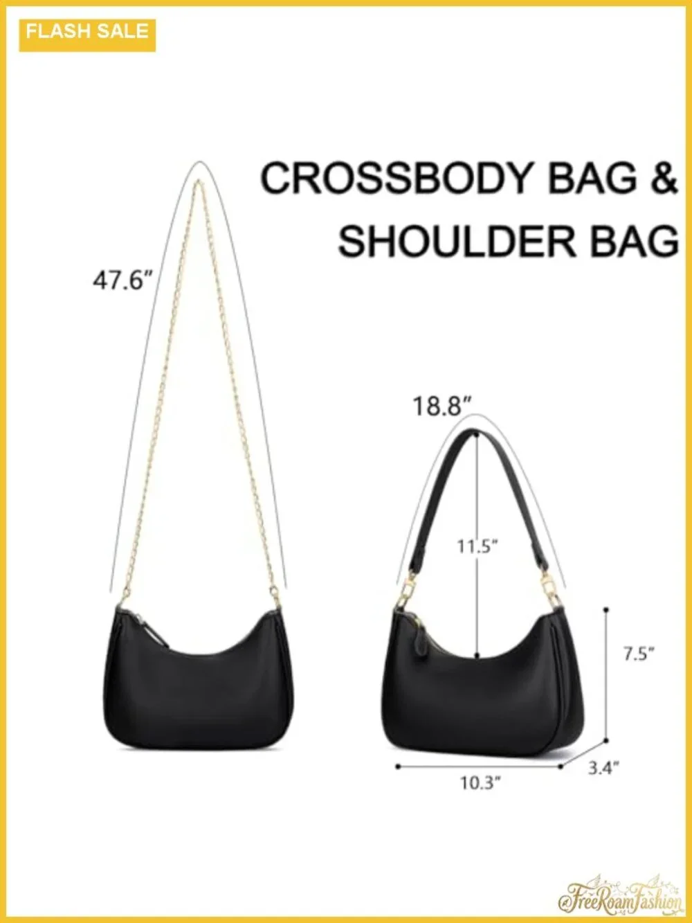 Cute Hobo Shoulder Bag for Women | PU Leather Underarm Purse with Chain Strap |